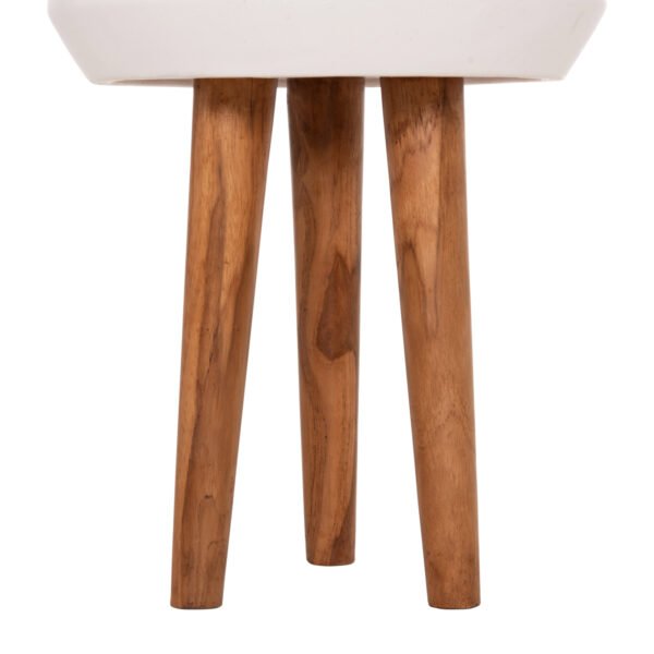 ΓΛΑΣΤΡΑ ΕΣΩΤ.ΧΩΡΟΥ QUAN HM4680.02L FIBER CEMENT ΛΕΥΚΟ--ΒΑΣΗ TEAK Φ38x62Υεκ - Image 5