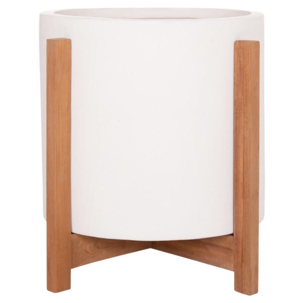 ΓΛΑΣΤΡΑ/ΚΑΣΠΟ ΕΣΩΤ.ΧΩΡΟΥ HOFF HM4682.02M FIBER CEMENT ΛΕΥΚΟ-TEAK ΒΑΣΗ Φ40x39Υεκ - Image 3