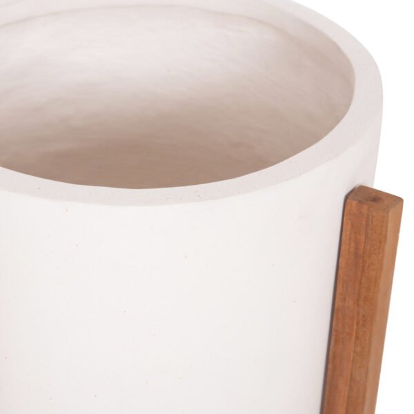 ΓΛΑΣΤΡΑ/ΚΑΣΠΟ ΕΣΩΤ.ΧΩΡΟΥ HOFF HM4682.02M FIBER CEMENT ΛΕΥΚΟ-TEAK ΒΑΣΗ Φ40x39Υεκ - Image 7