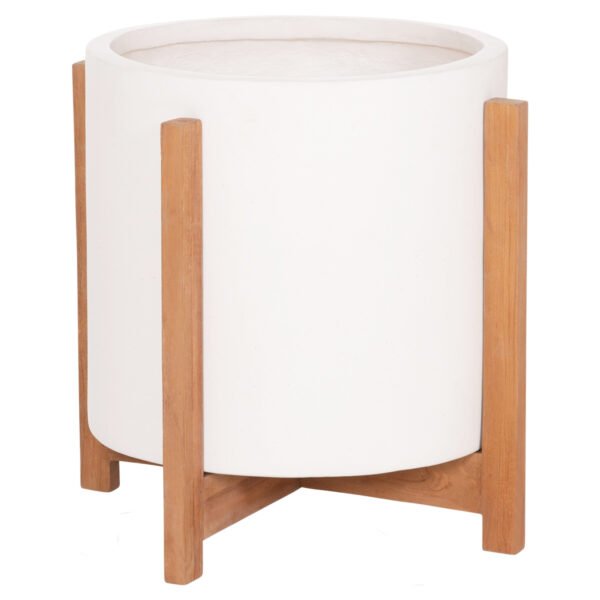 ΓΛΑΣΤΡΑ/ΚΑΣΠΟ ΕΣΩΤ.ΧΩΡΟΥ HOFF HM4682.02M FIBER CEMENT ΛΕΥΚΟ-TEAK ΒΑΣΗ Φ40x39Υεκ