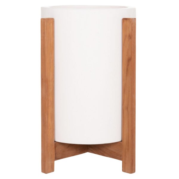 ΓΛΑΣΤΡΑ/ΚΑΣΠΟ ΕΣΩΤ.ΧΩΡΟΥ HOFF HM4682.02S FIBER CEMENT ΛΕΥΚΟ-TEAK ΒΑΣΗ Φ33x42Υεκ - Image 3