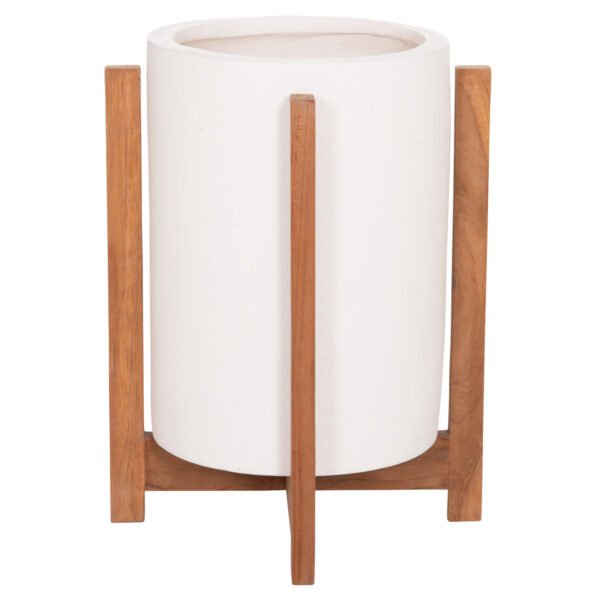 ΓΛΑΣΤΡΑ/ΚΑΣΠΟ ΕΣΩΤ.ΧΩΡΟΥ HOFF HM4682.02S FIBER CEMENT ΛΕΥΚΟ-TEAK ΒΑΣΗ Φ33x42Υεκ - Image 6