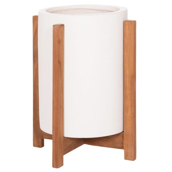 ΓΛΑΣΤΡΑ/ΚΑΣΠΟ ΕΣΩΤ.ΧΩΡΟΥ HOFF HM4682.02S FIBER CEMENT ΛΕΥΚΟ-TEAK ΒΑΣΗ Φ33x42Υεκ