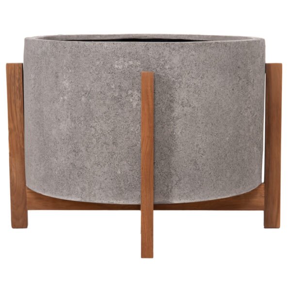 ΓΛΑΣΤΡΑ/ΚΑΣΠΟ ΕΣΩΤ.ΧΩΡΟΥ HOFF HM4682.03L FIBER CEMENT ΓΚΡΙ-TEAK ΒΑΣΗ Φ50x35Υεκ - Image 6