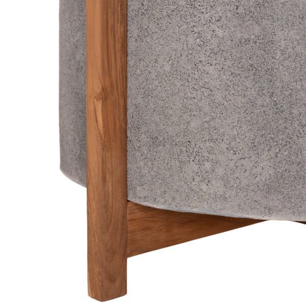 ΓΛΑΣΤΡΑ/ΚΑΣΠΟ ΕΣΩΤ.ΧΩΡΟΥ HOFF HM4682.03L FIBER CEMENT ΓΚΡΙ-TEAK ΒΑΣΗ Φ50x35Υεκ - Image 9
