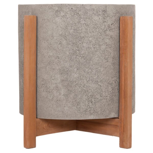 ΓΛΑΣΤΡΑ/ΚΑΣΠΟ ΕΣΩΤ.ΧΩΡΟΥ HOFF HM4682.03M FIBER CEMENT ΓΚΡΙ-TEAK ΒΑΣΗ Φ40x39Υεκ - Image 3