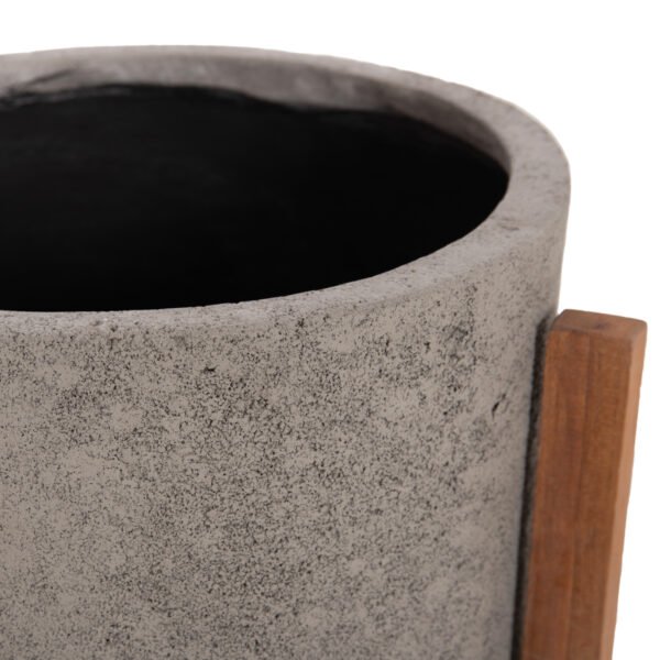 ΓΛΑΣΤΡΑ/ΚΑΣΠΟ ΕΣΩΤ.ΧΩΡΟΥ HOFF HM4682.03M FIBER CEMENT ΓΚΡΙ-TEAK ΒΑΣΗ Φ40x39Υεκ - Image 7