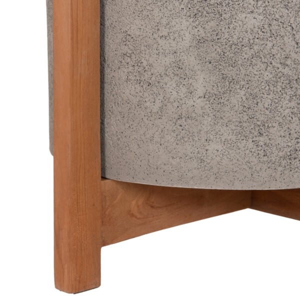 ΓΛΑΣΤΡΑ/ΚΑΣΠΟ ΕΣΩΤ.ΧΩΡΟΥ HOFF HM4682.03M FIBER CEMENT ΓΚΡΙ-TEAK ΒΑΣΗ Φ40x39Υεκ - Image 8