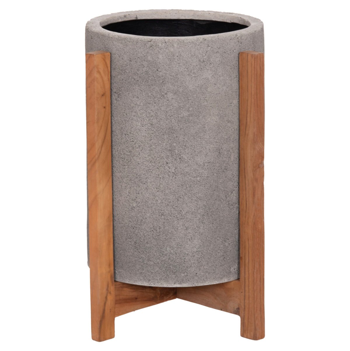 ΓΛΑΣΤΡΑ/ΚΑΣΠΟ ΕΣΩΤ.ΧΩΡΟΥ HOFF HM4682.03S FIBER CEMENT ΓΚΡΙ-TEAK ΒΑΣΗ Φ33x42Υεκ - Image 3
