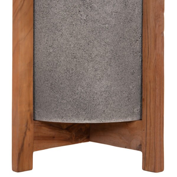 ΓΛΑΣΤΡΑ/ΚΑΣΠΟ ΕΣΩΤ.ΧΩΡΟΥ HOFF HM4682.03S FIBER CEMENT ΓΚΡΙ-TEAK ΒΑΣΗ Φ33x42Υεκ - Image 5
