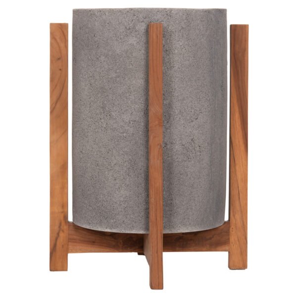 ΓΛΑΣΤΡΑ/ΚΑΣΠΟ ΕΣΩΤ.ΧΩΡΟΥ HOFF HM4682.03S FIBER CEMENT ΓΚΡΙ-TEAK ΒΑΣΗ Φ33x42Υεκ - Image 6