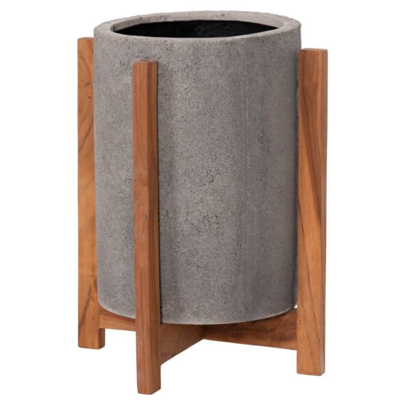 ΓΛΑΣΤΡΑ/ΚΑΣΠΟ ΕΣΩΤ.ΧΩΡΟΥ HOFF HM4682.03S FIBER CEMENT ΓΚΡΙ-TEAK ΒΑΣΗ Φ33x42Υεκ - Image 7