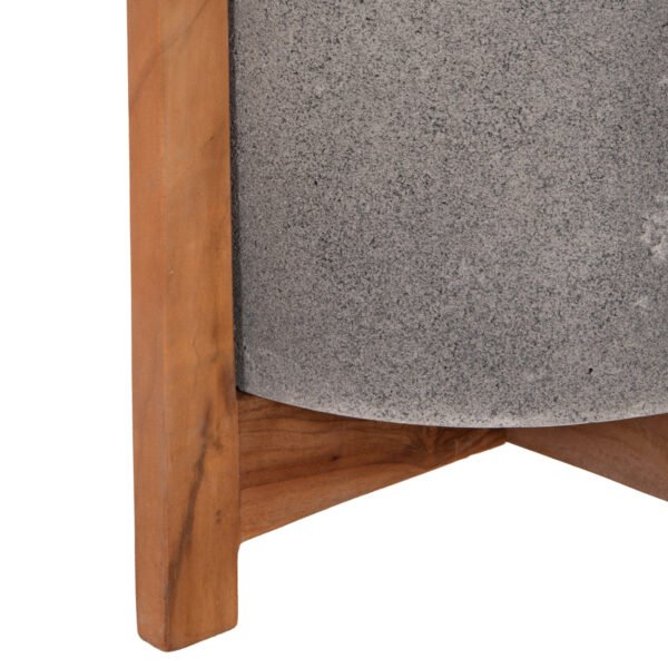 ΓΛΑΣΤΡΑ/ΚΑΣΠΟ ΕΣΩΤ.ΧΩΡΟΥ HOFF HM4682.03S FIBER CEMENT ΓΚΡΙ-TEAK ΒΑΣΗ Φ33x42Υεκ - Image 9