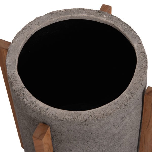 ΓΛΑΣΤΡΑ/ΚΑΣΠΟ ΕΣΩΤ.ΧΩΡΟΥ HOFF HM4682.03S FIBER CEMENT ΓΚΡΙ-TEAK ΒΑΣΗ Φ33x42Υεκ - Image 10