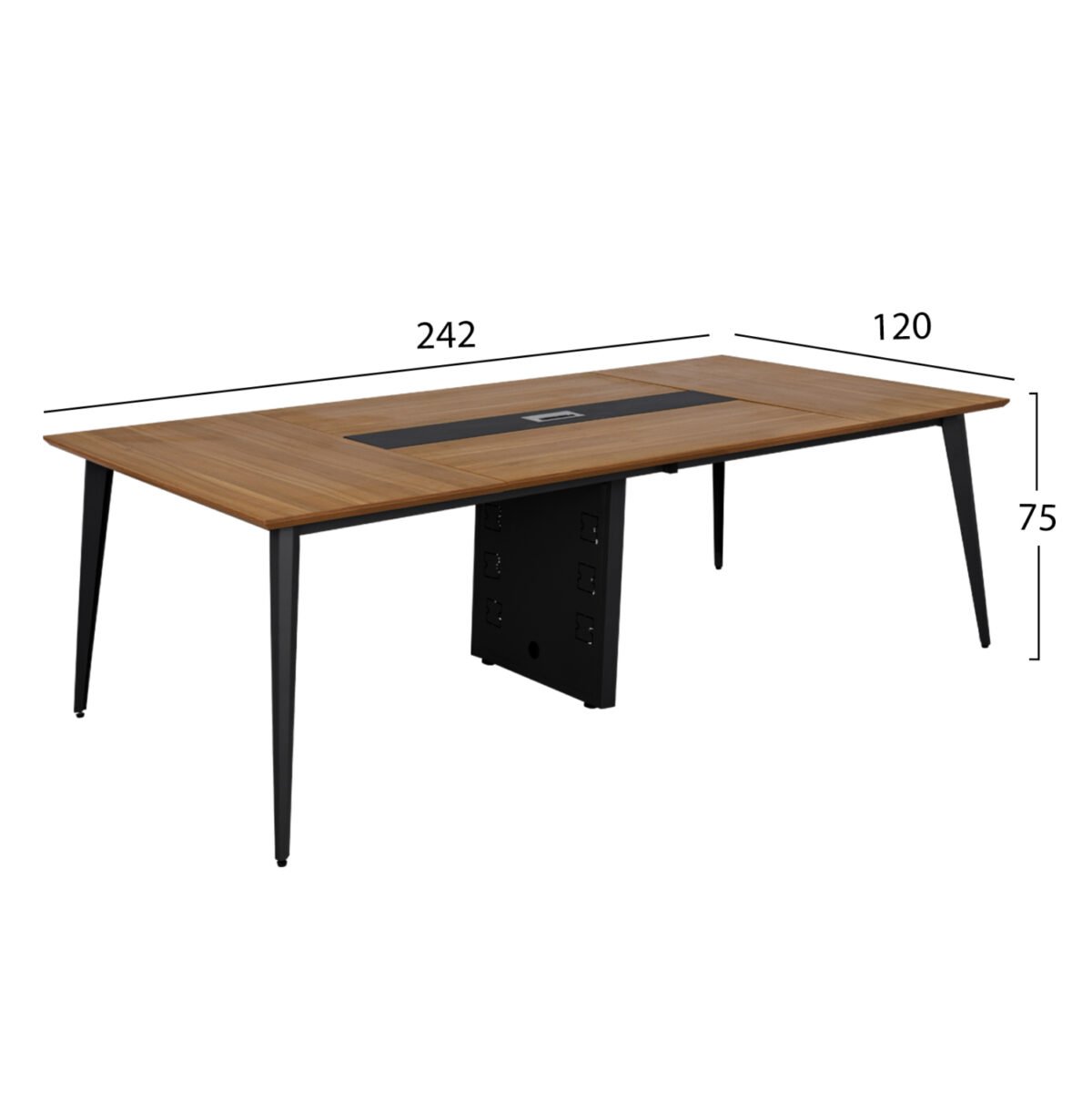 ΓΡΑΦΕΙΟ ΕΠΑΓΓΕΛΜΑΤΙΚΟ ΣΥΝΕΔΡΙΑΣΕΩΝ SUPREME HM2355 ΜΕΛΑΜΙΝΗ-ΜΕΤΑΛ.ΠΟΔΙΑ 242Χ120Χ75Yεκ - Image 2
