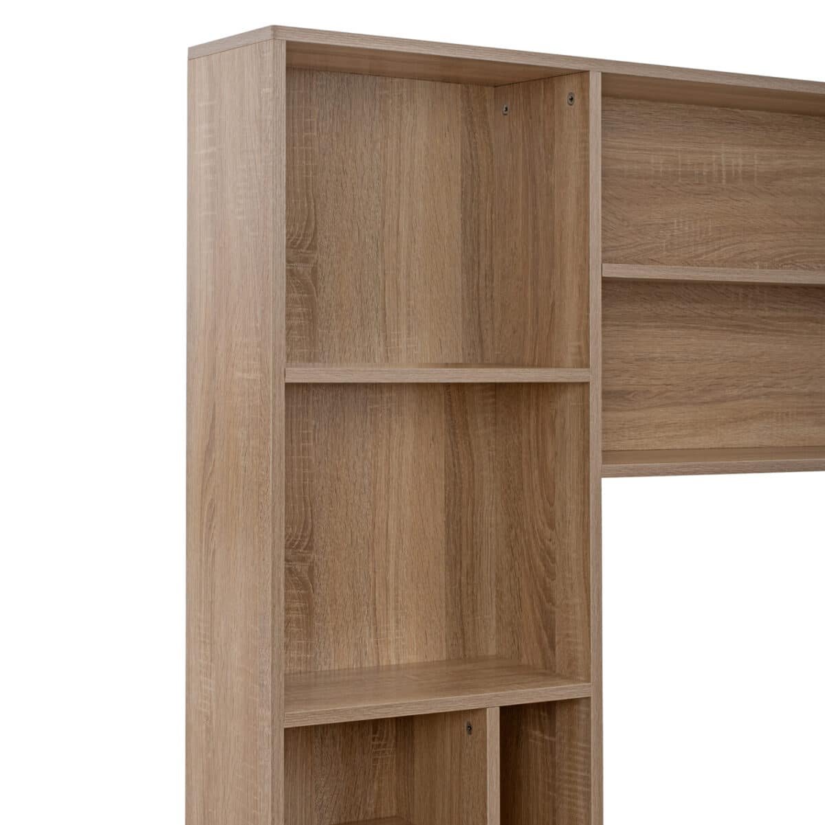 ΓΡΑΦΕΙΟ ΜΕ ΒΙΒΛΙΟΘΗΚΗ-ΡΑΦΙΕΡΑ STATUS HM2032.02 SONOMA 120X55X182 - Image 6