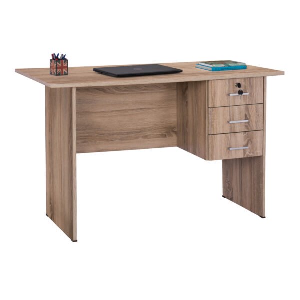 ΓΡΑΦΕΙΟ ΜΕ 3 ΣΥΡΤΑΡΙΑ HAYDEN HM2268.02 ΜΕΛΑΜΙΝΗ ΣΕ SONAMA ΧΡΩΜΑ 120x60x75Υεκ