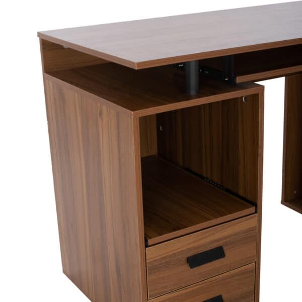 ΓΡΑΦΕΙΟ ΜΕΛΑΜΙΝΗΣ STATUS HM2026.03 WALNUT 120Χ55Χ76 εκ. - Image 4