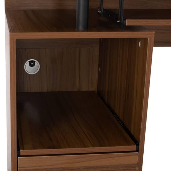 ΓΡΑΦΕΙΟ ΜΕΛΑΜΙΝΗΣ STATUS HM2026.03 WALNUT 120Χ55Χ76 εκ. - Image 7