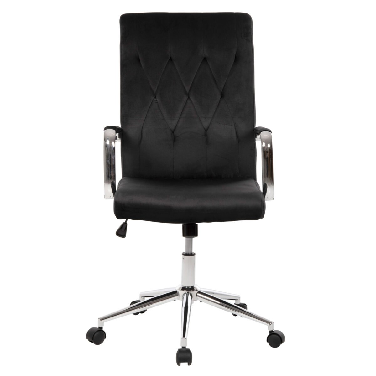 ΚΑΡΕΚΛΑ ΓΡΑΦΕΙΟΥ JOSEF HM1181.04 ΜΑΥΡΟ ΒΕΛΟΥΔΟ-INOX ΒΑΣΗ 58x61x105-113Yεκ. - Image 3