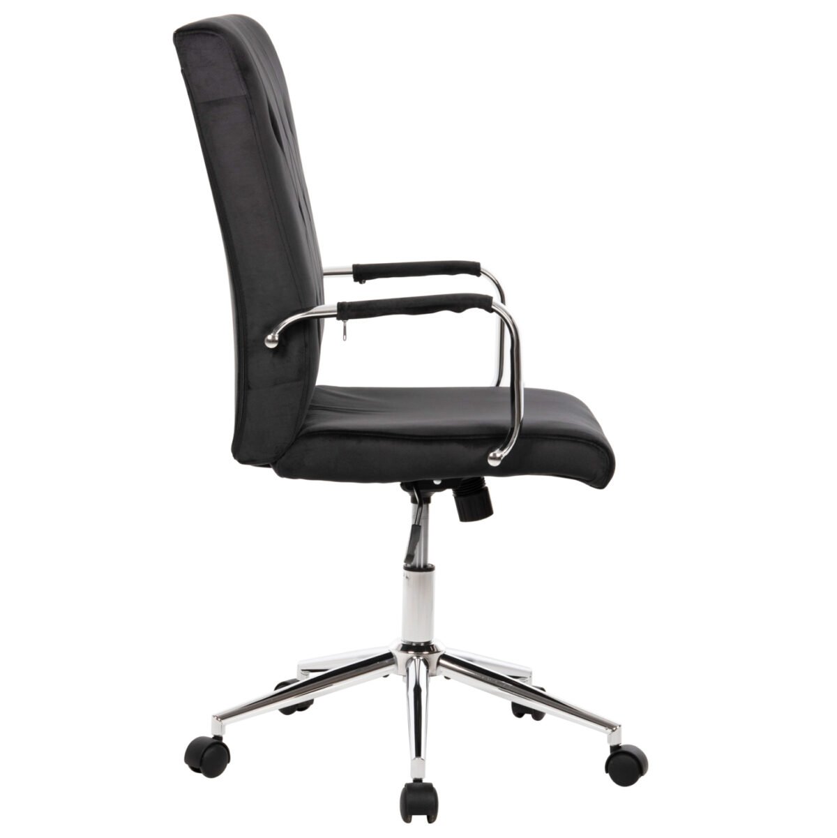 ΚΑΡΕΚΛΑ ΓΡΑΦΕΙΟΥ JOSEF HM1181.04 ΜΑΥΡΟ ΒΕΛΟΥΔΟ-INOX ΒΑΣΗ 58x61x105-113Yεκ. - Image 4