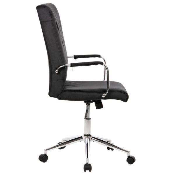 ΚΑΡΕΚΛΑ ΓΡΑΦΕΙΟΥ JOSEF HM1181.04 ΜΑΥΡΟ ΒΕΛΟΥΔΟ-INOX ΒΑΣΗ 58x61x105-113Yεκ. - Image 4