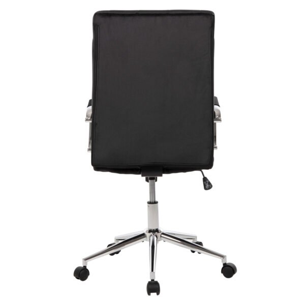 ΚΑΡΕΚΛΑ ΓΡΑΦΕΙΟΥ JOSEF HM1181.04 ΜΑΥΡΟ ΒΕΛΟΥΔΟ-INOX ΒΑΣΗ 58x61x105-113Yεκ. - Image 6