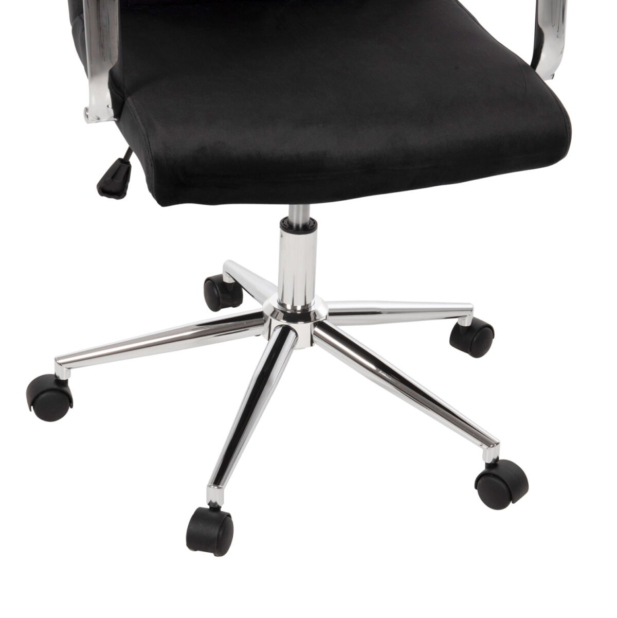 ΚΑΡΕΚΛΑ ΓΡΑΦΕΙΟΥ JOSEF HM1181.04 ΜΑΥΡΟ ΒΕΛΟΥΔΟ-INOX ΒΑΣΗ 58x61x105-113Yεκ. - Image 9