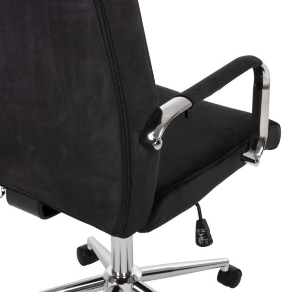 ΚΑΡΕΚΛΑ ΓΡΑΦΕΙΟΥ JOSEF HM1181.04 ΜΑΥΡΟ ΒΕΛΟΥΔΟ-INOX ΒΑΣΗ 58x61x105-113Yεκ. - Image 10