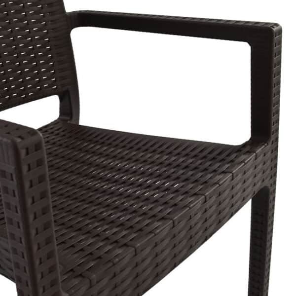 ΠΟΛΥΘΡΟΝΑ ΠΟΛΥΠΡΟΠΥΛΕΝΙΟΥ ΒΑΡΕΩΣ ΤΥΠΟΥ KAGANU DARK BROWN HM5134.09 57x55,5x89 εκ. - Image 7