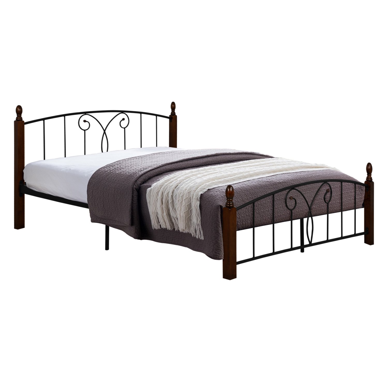 ΚΡΕΒΑΤΙ ΔΙΠΛΟ SUZIE HM585 ΓΙΑ ΣΤΡΩΜΑ 150x200 εκ. ΜΕΤΑΛΛΟ RUBBERWOOD ΚΡΕΒΑΤΙ ΔΙΠΛΟ SUZIE HM585 ΓΙΑ ΣΤΡΩΜΑ 150x200 εκ. ΜΕΤΑΛΛΟ RUBBERWOOD