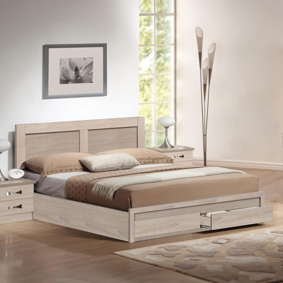 ΚΡΕΒΑΤΙ CAPRI HM312.02 ΜΕ 2 ΣΥΡΤΑΡΙΑ SONAMA ΓΙΑ ΣΤΡΩΜΑ 150X200εκ. - Image 2