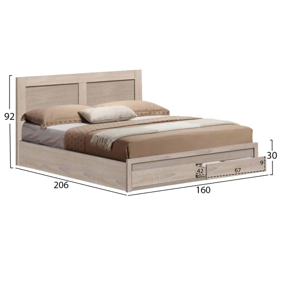 ΚΡΕΒΑΤΙ CAPRI HM312.02 ΜΕ 2 ΣΥΡΤΑΡΙΑ SONAMA ΓΙΑ ΣΤΡΩΜΑ 150X200εκ. - Image 3