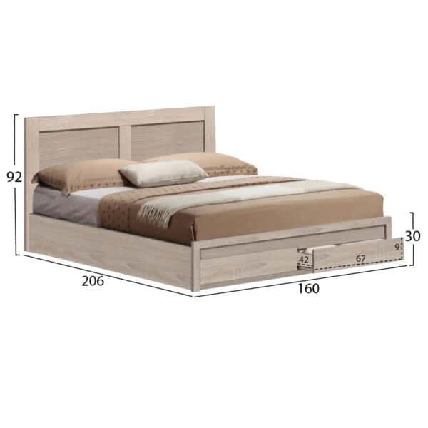 ΚΡΕΒΑΤΙ CAPRI HM312.02 ΜΕ 2 ΣΥΡΤΑΡΙΑ SONAMA ΓΙΑ ΣΤΡΩΜΑ 150X200εκ. - Image 3