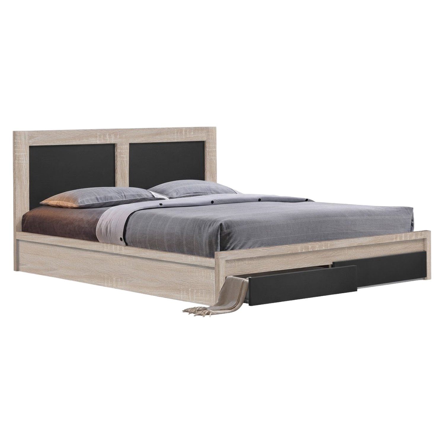 ΚΡΕΒΑΤΙ CAPRI HM312.04 ΜΕ 2 ΣΥΡΤΑΡΙΑ SONOMA-ΓΚΡΙ ΓΙΑ ΣΤΡΩΜΑ 150x200εκ. ΚΡΕΒΑΤΙ CAPRI HM312.04 ΜΕ 2 ΣΥΡΤΑΡΙΑ SONOMA-ΓΚΡΙ ΓΙΑ ΣΤΡΩΜΑ 150x200εκ.