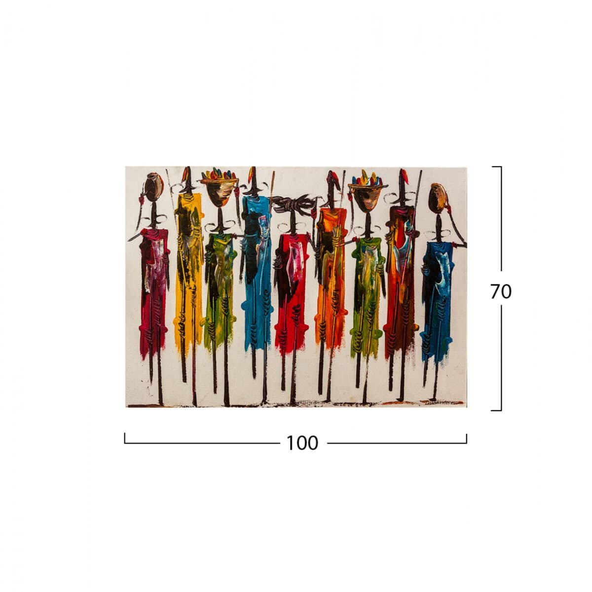 ΠΙΝΑΚΑΣ ΚΑΜΒΑΣ COLORFUL AFRICAN ART HM7197.02 100X3X70 εκ. - Image 2
