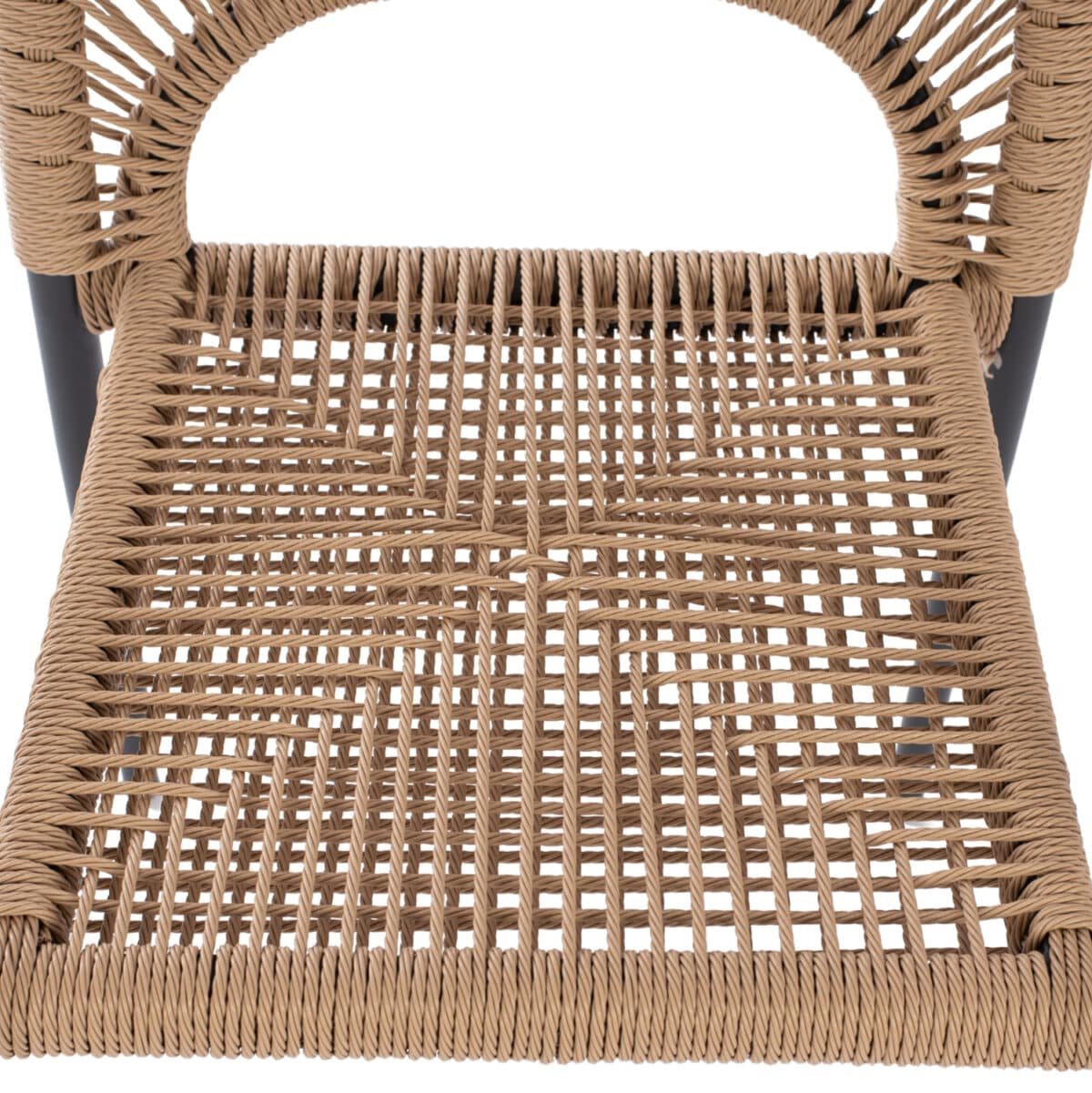 ΠΟΛΥΘΡΟΝΑ ΑΛΟΥΜΙΝΙΟΥ NOJO HM5771.02 ΓΚΡΙ ΜΕ P.E.TWIST RATTAN ΜΠΕΖ 55x63x82Y εκ. - Image 10
