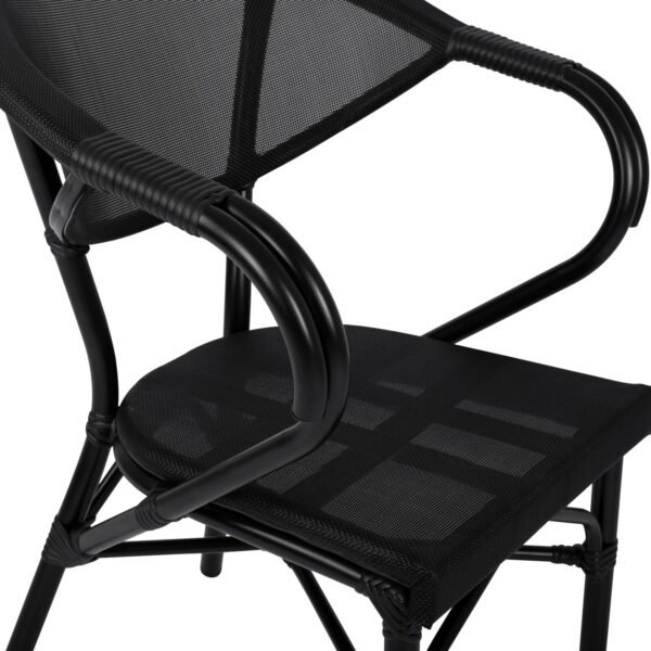 ΠΟΛΥΘΡΟΝΑ ΑΛΟΥΜΙΝΙΟΥ CLAY BAMBOO LOOK ΜΑΥΡΗ ΜΕ TEXTLINE HM5025.02 59x60x82 cm - Image 7