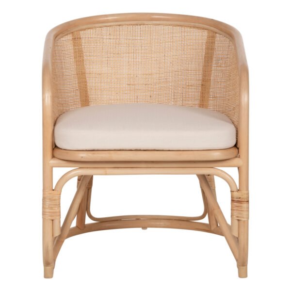 ΠΟΛΥΘΡΟΝΑ ΚΙΚΟ HM9839 RATTAN ΣΕ ΦΥΣΙΚΟ ΧΡΩΜΑ-ΛΕΥΚΟ ΜΑΞΙΛΑΡΙ 61x71x76Yεκ. - Image 3