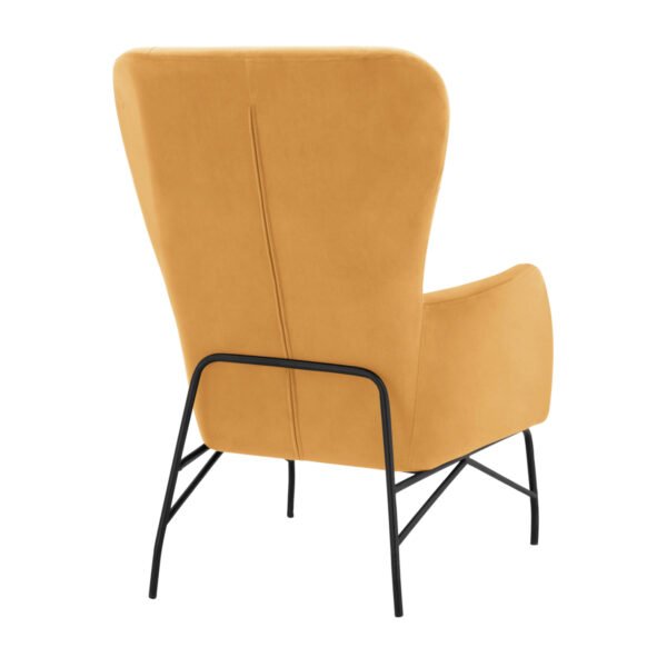 ΠΟΛΥΘΡΟΝΑ ΜΠΕΡΖΕΡΑ DANIA ΒΕΛΟΥΔΟ ΧΡΥΣΟ ΜΕ ΜΕΤΑΛΛΙΚΟ ΜΑΥΡΟ ΠΟΔΙ HM8721.09 67x80x102 εκ. - Image 5