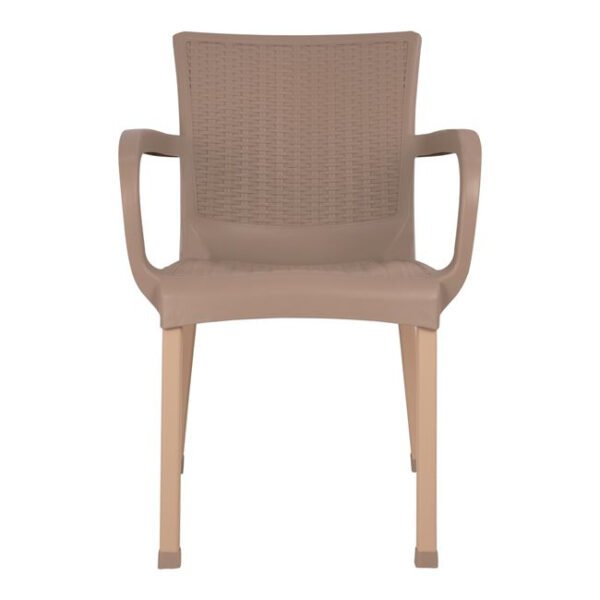 ΠΟΛΥΘΡΟΝΑ ΠΟΛΥΠΡΟΠΥΛΕΝΙΟΥ RATTAN ΠΟΔΙ ALU HM5591.02 ΚΑΠΟΥΤΣΙΝΟ 60x60x82 cm - Image 3