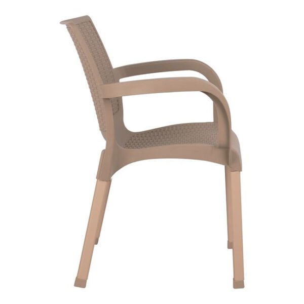 ΠΟΛΥΘΡΟΝΑ ΠΟΛΥΠΡΟΠΥΛΕΝΙΟΥ RATTAN ΠΟΔΙ ALU HM5591.02 ΚΑΠΟΥΤΣΙΝΟ 60x60x82 cm - Image 4