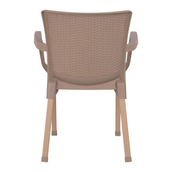 ΠΟΛΥΘΡΟΝΑ ΠΟΛΥΠΡΟΠΥΛΕΝΙΟΥ RATTAN ΠΟΔΙ ALU HM5591.02 ΚΑΠΟΥΤΣΙΝΟ 60x60x82 cm - Image 6