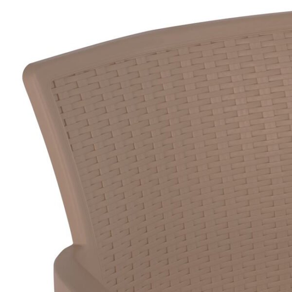 ΠΟΛΥΘΡΟΝΑ ΠΟΛΥΠΡΟΠΥΛΕΝΙΟΥ RATTAN ΠΟΔΙ ALU HM5591.02 ΚΑΠΟΥΤΣΙΝΟ 60x60x82 cm - Image 7