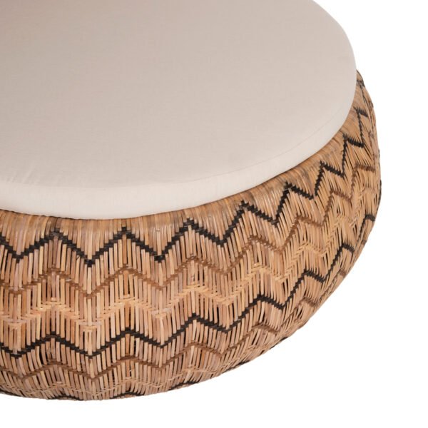 ΠΟΛΥΘΡΟΝΑ ΣΤΡΟΓΓΥΛΗ LADLON HM5992 RATTAN ΦΥΣΙΚΟ-ΕΚΡΟΥ ΜΑΞΙΛΑΡΙ 97x97x76Υεκ. - Image 7
