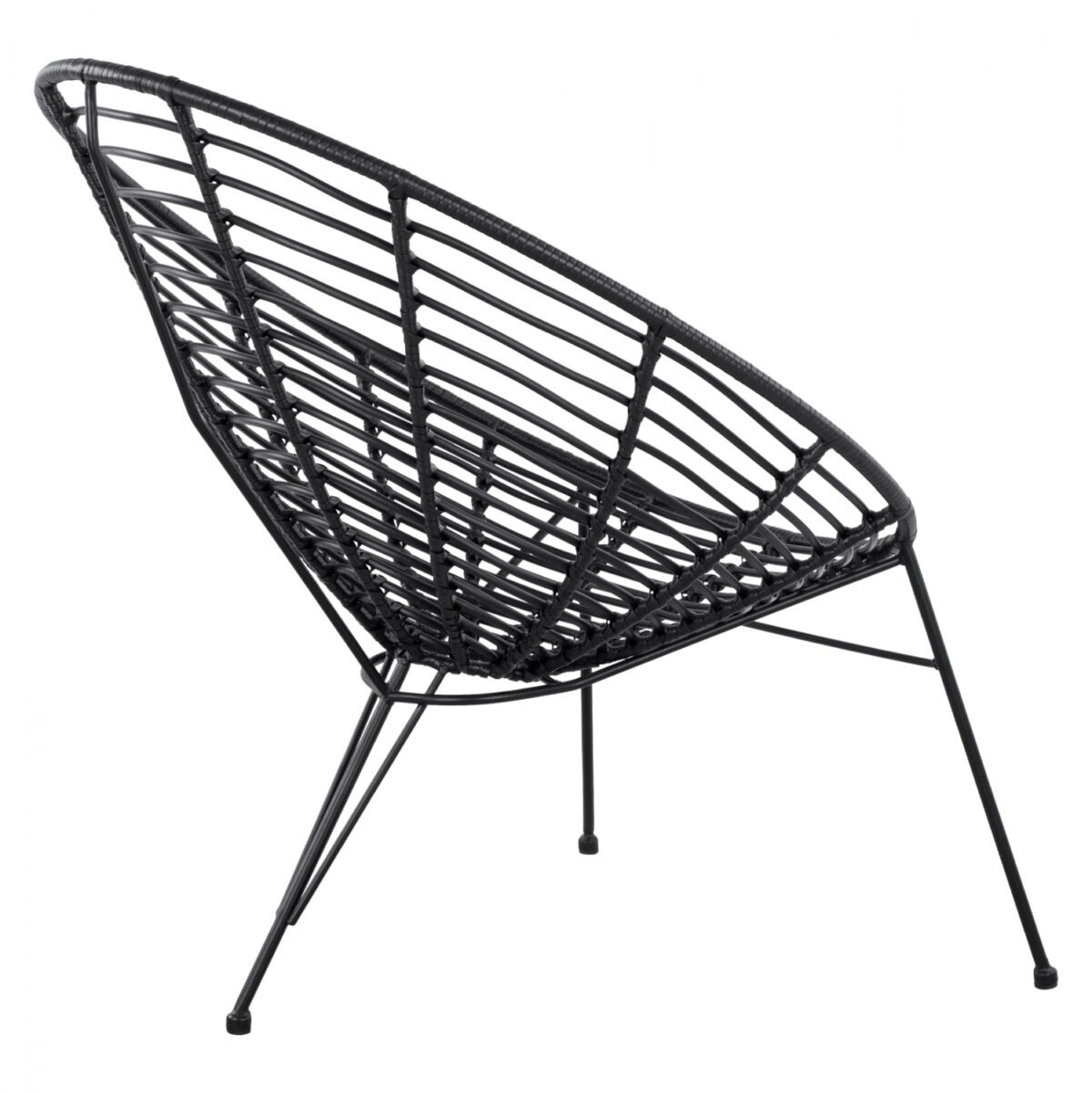 ΠΟΛΥΘΡΟΝΑ ΤΥΠΟΥ ΦΩΛΙΑ ΜΕΤΑΛΛΙΚΗ ALLEGRA HM5458.02 ΜΕ ΜΑΥΡΟ WICKER 73x83x86Υ εκ. - Image 5