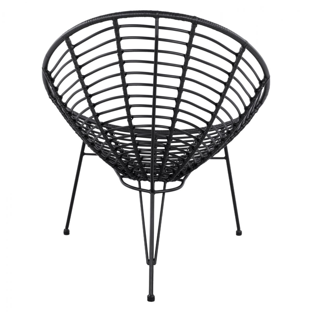 ΠΟΛΥΘΡΟΝΑ ΤΥΠΟΥ ΦΩΛΙΑ ΜΕΤΑΛΛΙΚΗ ALLEGRA HM5458.02 ΜΕ ΜΑΥΡΟ WICKER 73x83x86Υ εκ. - Image 6