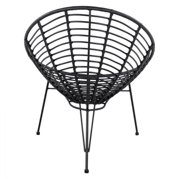 ΠΟΛΥΘΡΟΝΑ ΤΥΠΟΥ ΦΩΛΙΑ ΜΕΤΑΛΛΙΚΗ ALLEGRA HM5458.02 ΜΕ ΜΑΥΡΟ WICKER 73x83x86Υ εκ. - Image 6