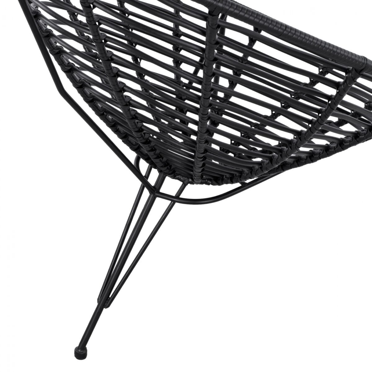 ΠΟΛΥΘΡΟΝΑ ΤΥΠΟΥ ΦΩΛΙΑ ΜΕΤΑΛΛΙΚΗ ALLEGRA HM5458.02 ΜΕ ΜΑΥΡΟ WICKER 73x83x86Υ εκ. - Image 7