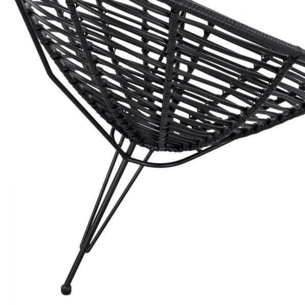ΠΟΛΥΘΡΟΝΑ ΤΥΠΟΥ ΦΩΛΙΑ ΜΕΤΑΛΛΙΚΗ ALLEGRA HM5458.02 ΜΕ ΜΑΥΡΟ WICKER 73x83x86Υ εκ. - Image 7